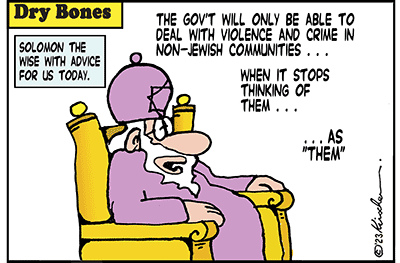 Dry Bones cartoon, Israel, King Solomon, minority communities, Arabs, Jews, Druze, 