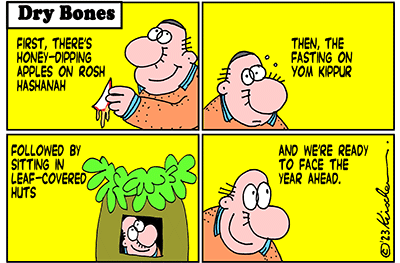 Dry Bones cartoon,Israel,Jewish,Holidays,Sukkot, Rosh HaShana, Yom Kippur,New Year,