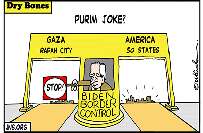  Dry Bones cartoon, Purim, Holiday, Jewish, Biden, Israel, Oct7, War, Humanitarian Aid, Hamas, Gaza,